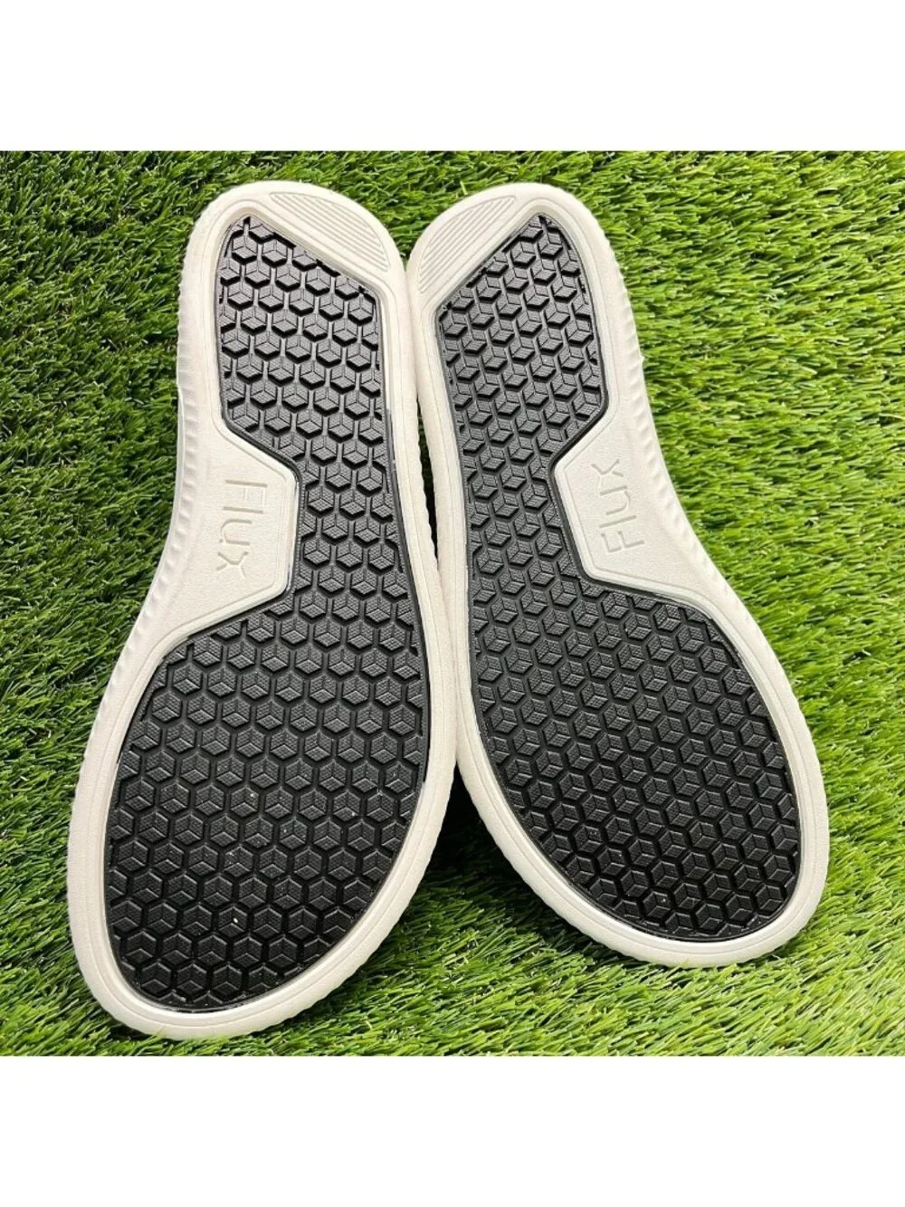 Flux Footwear Adapt Trainer Gray White Mens Size 10 Athletic Knit Shoes Sneakers